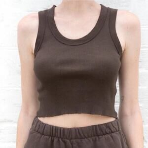 Brandy Melville John Galt Brown Dark Brown Connor Tank one size